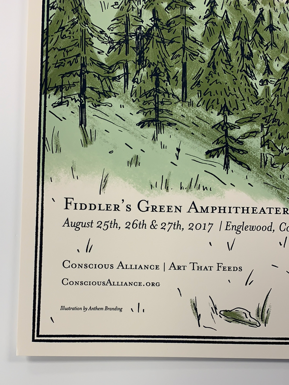 The Lumineers - 2017 Anthem Branding poster Denver/Englewood, CO Fiddler's Green