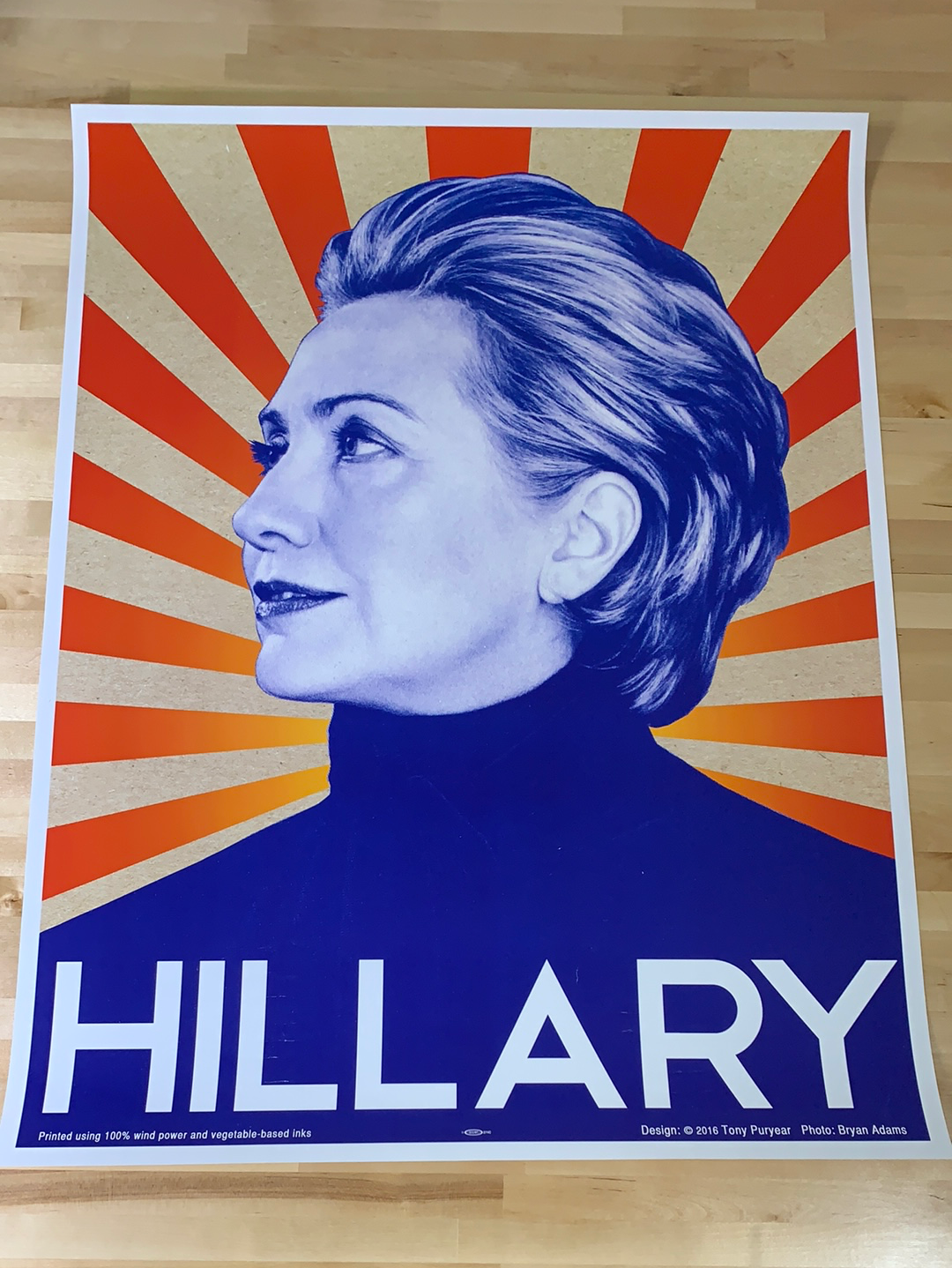 Clinton Poster Hillary Clinton - 2016 Tony Puryear 1st edition original poster, Art p ...