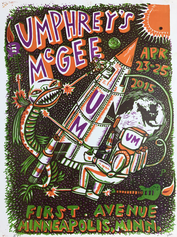 Umphrey's McGee - 2015 Jim Pollock poster Minneapolis, First Avenue, MN