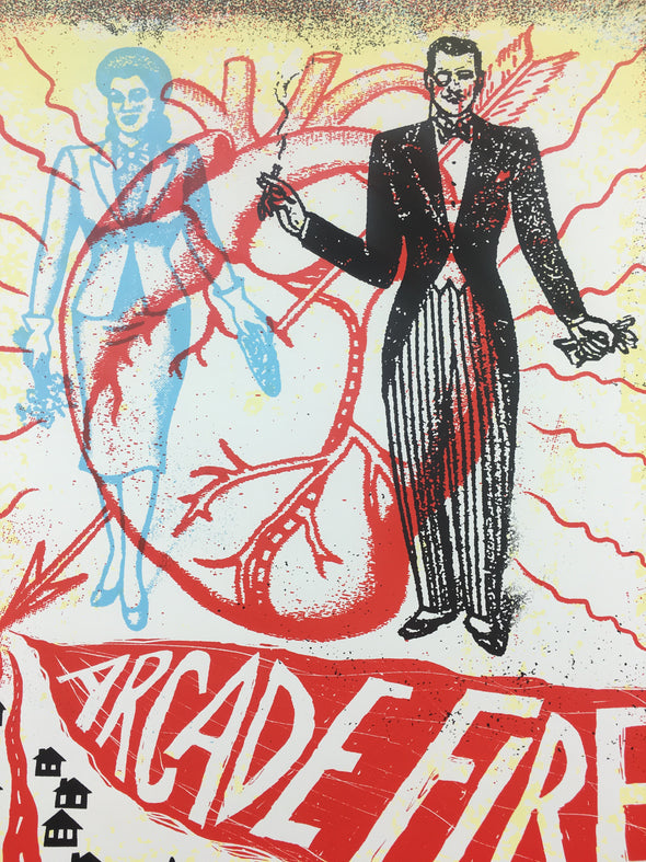 Arcade Fire - 2011 Carlos Hernandez Poster Houston, TX Woodlands Pavilion