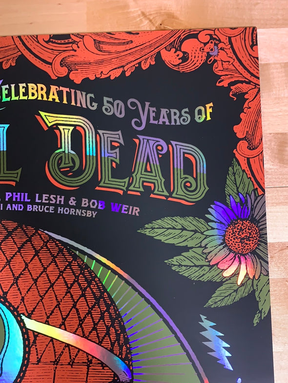 Fare Thee Well - 2015 Status Serigraph Grateful Dead Poster Chicago, IL FOIL