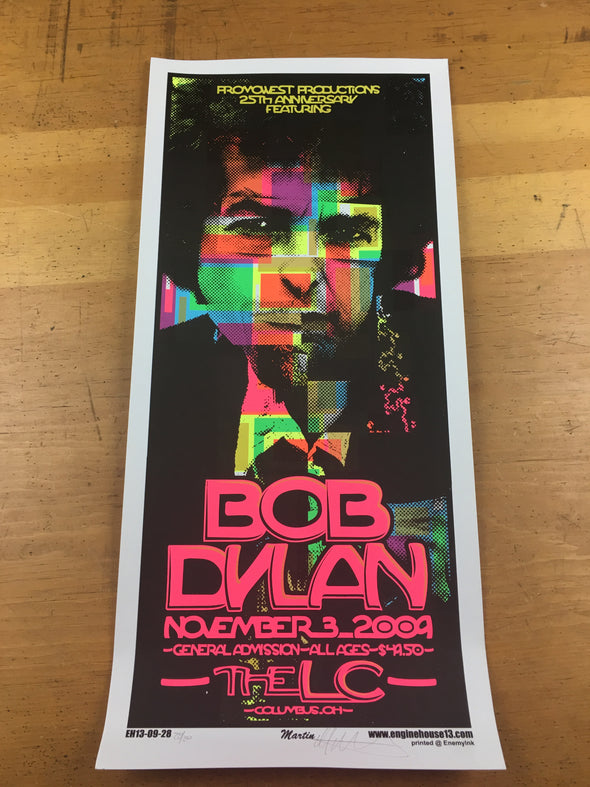 Bob Dylan - 2009 Mike Martin Poster Columbus, OH Lifestyle Communities Pav.