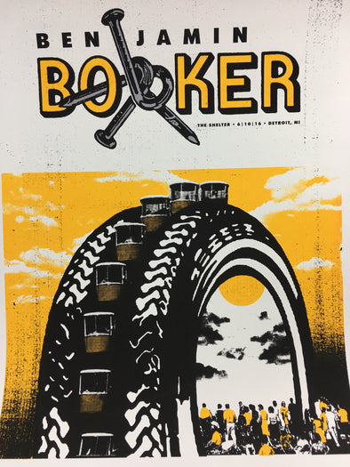 Benjamin Booker - 2016 Poster Detroit, MI The Shelter, Third Man Records