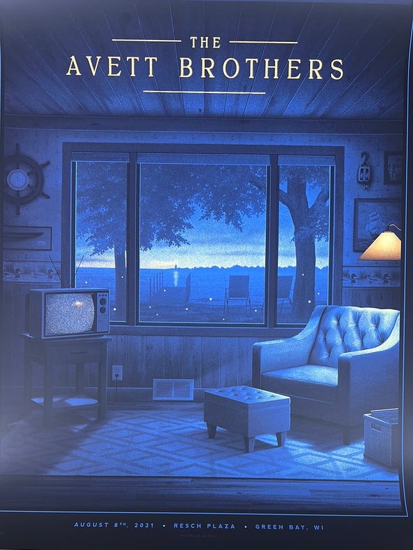 The Avett Brothers - 2021 Nicholas Moegly poster Green Bay, WI