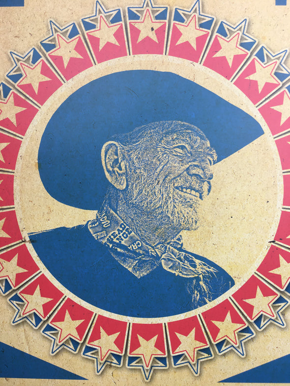 Willie Nelson - 2011 Unknown Artist poster Fort Worth, TX Billy Bob's