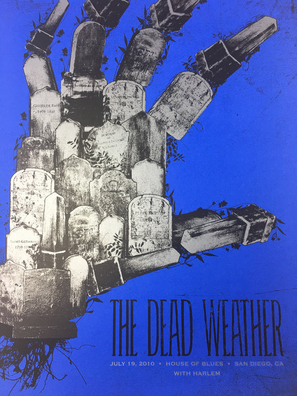 The Dead Weather - 2010 Todd Slater Poster San Diego, CA House of Blues