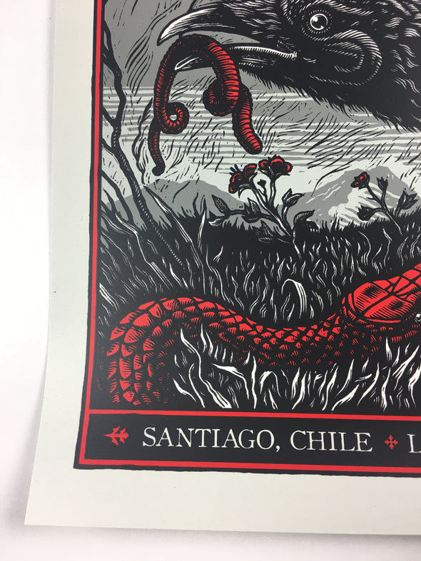 Pearl Jam 2018 - Mazatl Poster Santiago, CHI Parque O' Higgins Lollapalooza