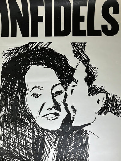 Bob Dylan - 1983 promo poster original vintage Infidels