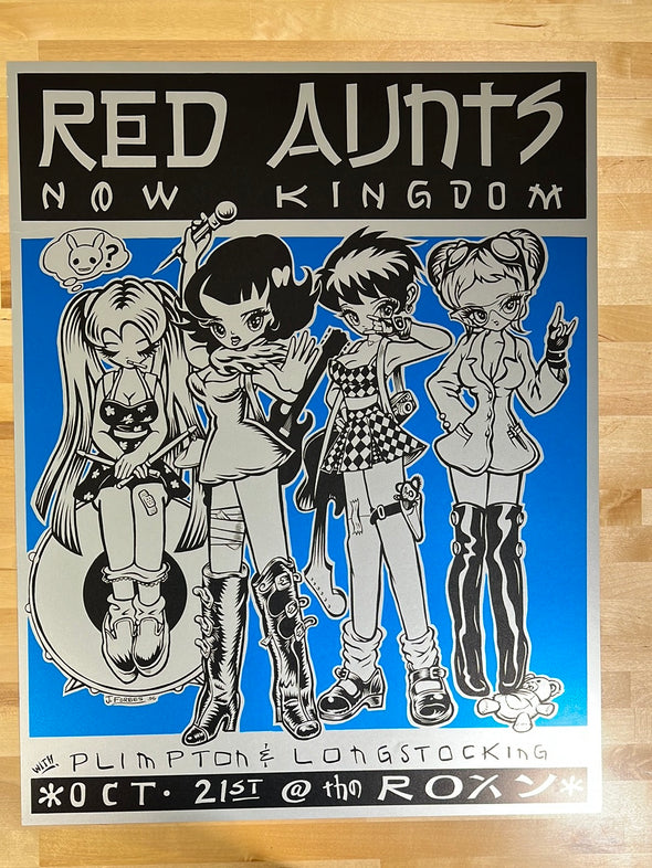 Red Aunts - 1995 Alan Forbes poster Los Angeles, CA Roxy