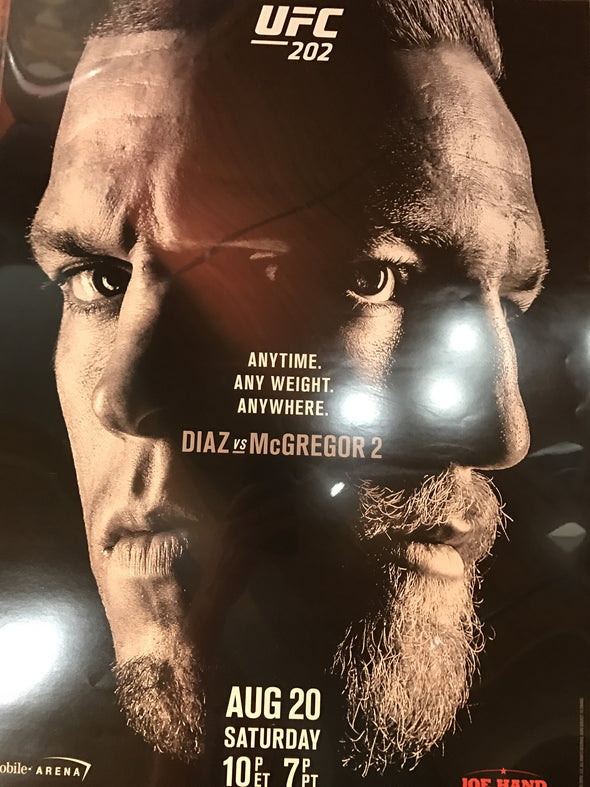 UFC 202 poster Conor McGregor vs. Nate Diaz T Mobile Arena PPV