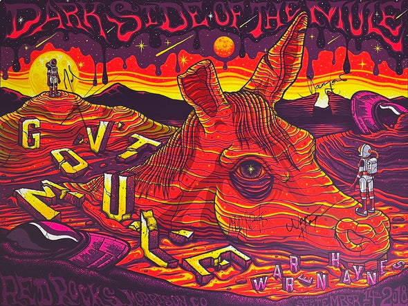 Gov't Mule - 2018 Jim Mazza poster Red Rocks Morrison, CO Autographed