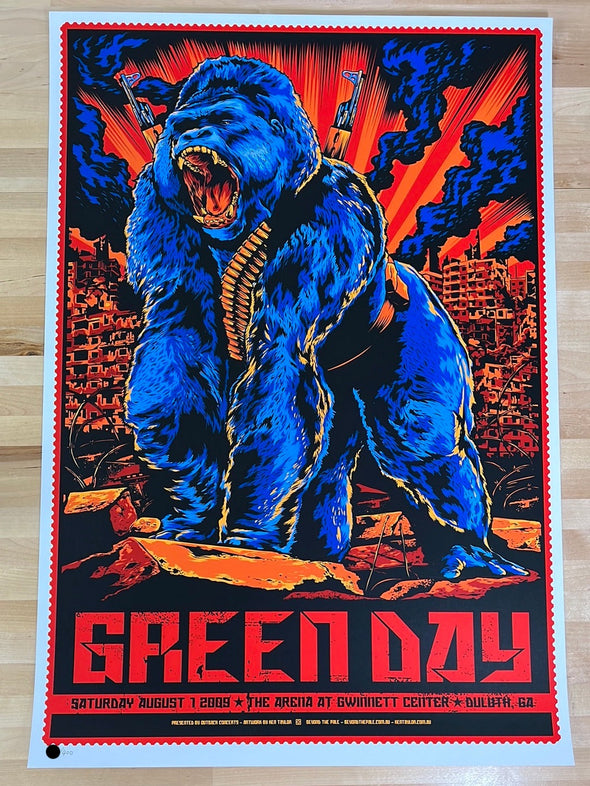 Green Day - 2009 Ken Taylor poster Duluth, GA Gwinnett