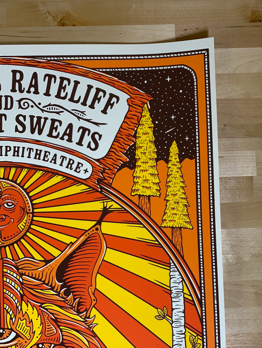Daniel Rateliff Red Rocks Nathaniel Rateliff - 2019 Owen Murphy poster Red Rocks Morrison, CO ...