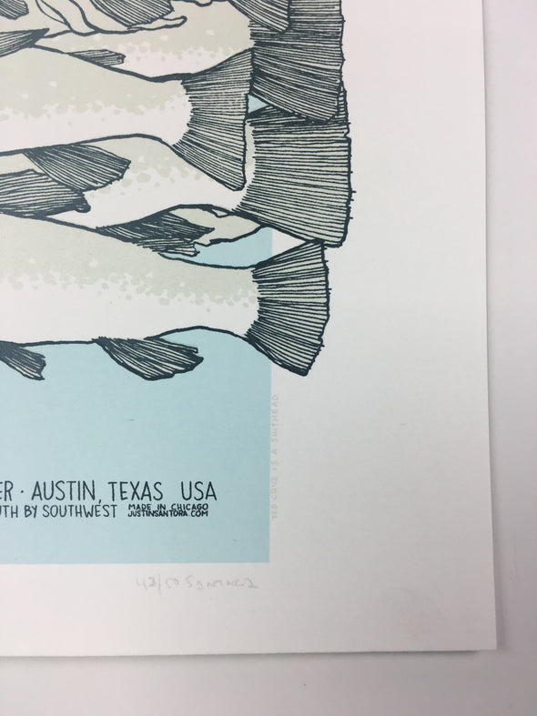 Flatstock 43 - 2014 Justin Santora Poster Austin, TX Austin Convention Center
