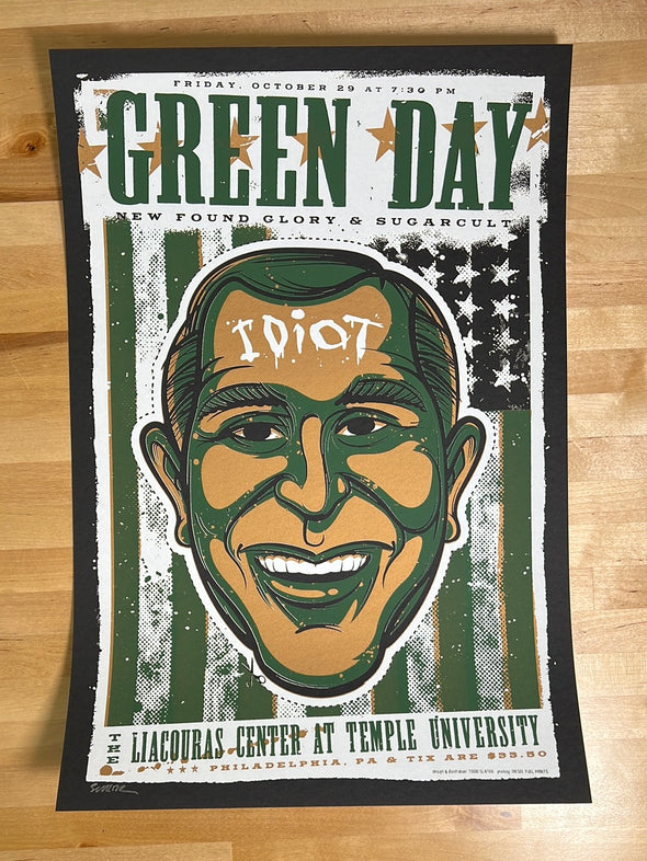 Green Day - 2004 Todd Slater poster Philadelphia, PA Liacouras Center