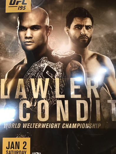UFC 195 poster Lawler vs. Condit MGM PPV