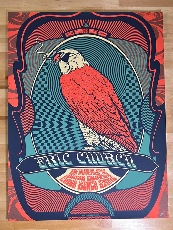 Eric Church - 2019 Status Serigraph poster San Francisco, CA 2