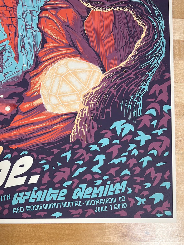 moe. Mike Gordon - 2019 Paul Kreizenbeck poster Red Rocks, Morrison, CO