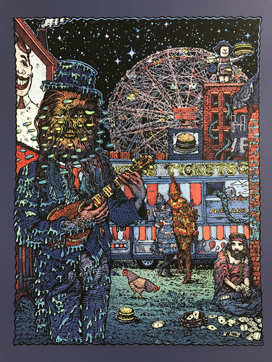 Coney Island Freak Show - 2016 David Welker poster, New York, Art