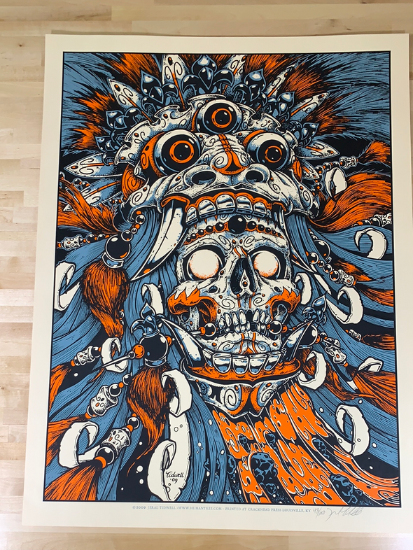 Bali Skull - 2009 Jeral Tidwell poster art print 1st edition