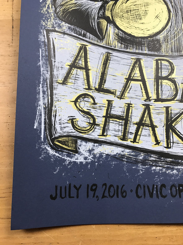 Alabama Shakes - 2016 Dan Grzeca poster Chicago Civic Opera House