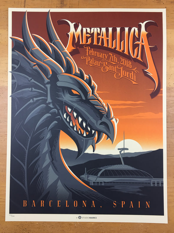 Metallica - 2018 Mark 5 Poster Barcelona, ESP Palau Sant Jordi