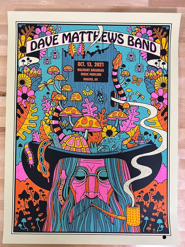 Dave Matthews Band - 2021 Methane poster Rogers, AR 10/13