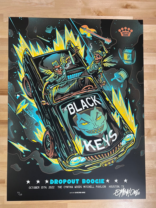 The Black Keys - 2022 Munk One poster Woodlands, TX AP Variant