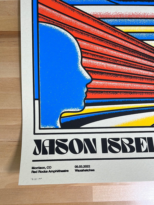 Jason Isbell - 2022 Zoca Studio poster Red Rocks Morrison, CO N1
