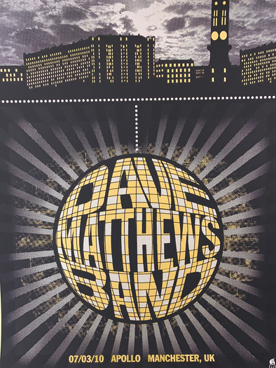 Dave Matthews Band - 2010 Methae poster Manchester, UK Apollo