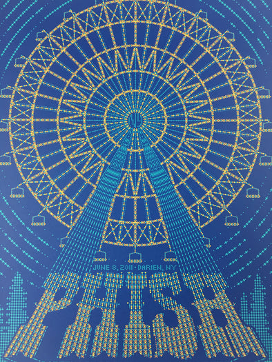 Phish - 2011 Todd Slater Poster Darien, NY Darien Lake Performing Arts Center