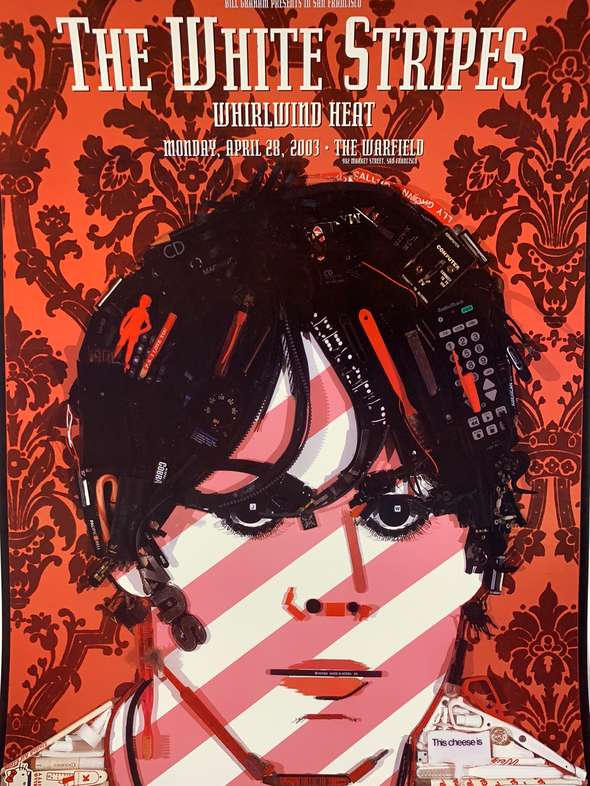 The White Stripes - 2003 4/28 poster Jason Mecier Warfield Theatre San Fran 1st