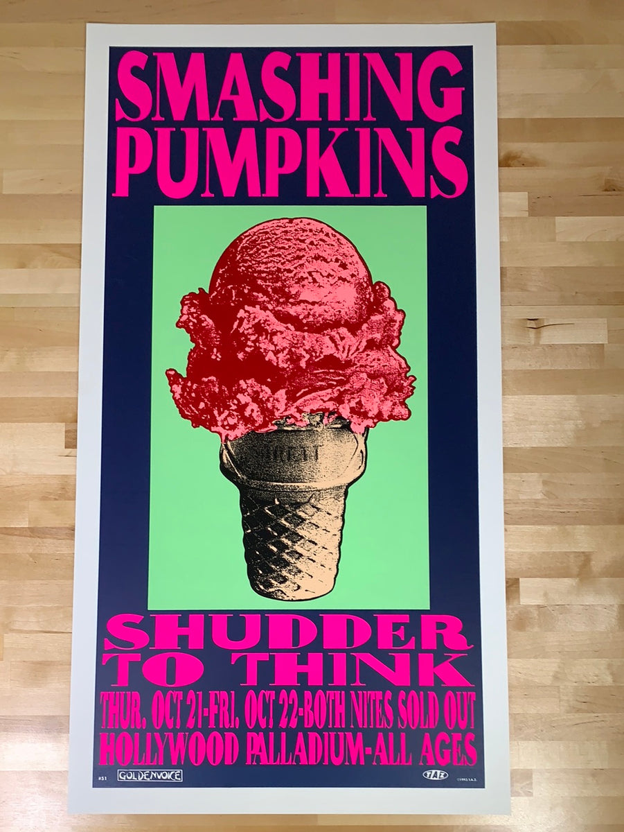 90s デッドストック smashing pumpkins 大判ポスター Smashing Pumpkins - 1993 T.A.Z. poster Hollywood, CA Palladium 1st