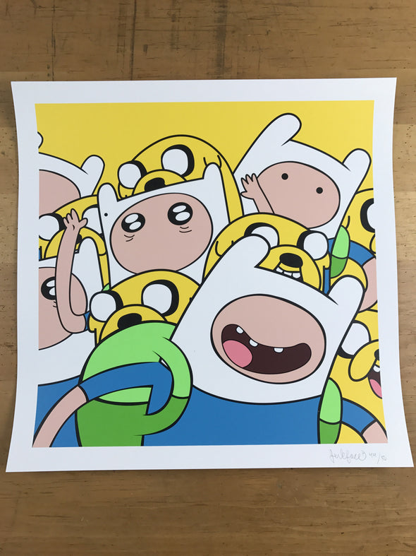 You Know What Time It Is - 2015 Jerkface poster street art Adventure Time S/N