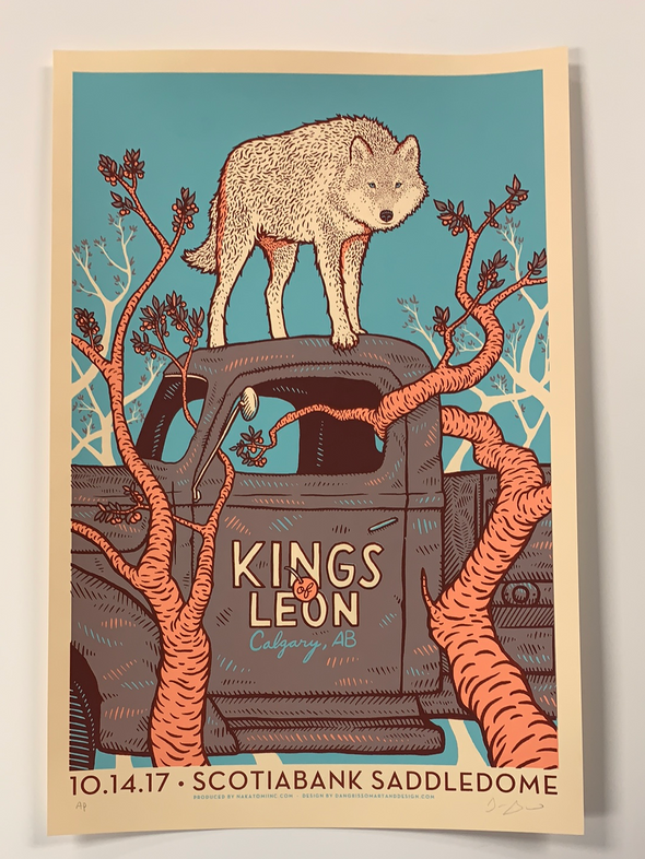 Kings of Leon - 2017 Dan Grissom poster Calgary, AB Scotiabank