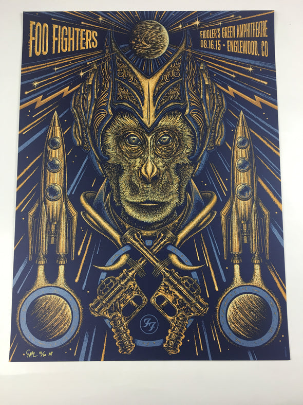 Foo Fighters - 2015 Todd Slater Poster Englewood, CO Fiddler's Green