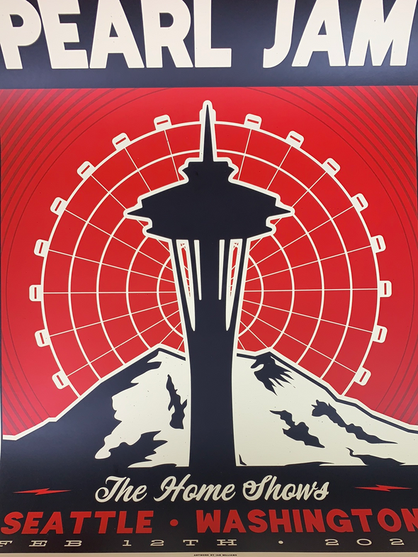 Pearl Jam - 2021 Ian Williams poster Seattle, WA Home Shows