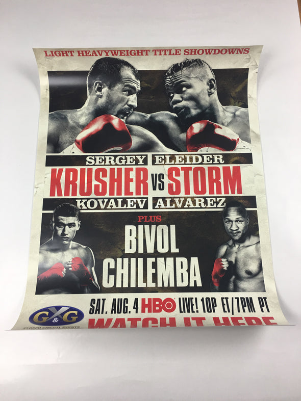 Boxing - 2018 Poster Kovalev Alvarez Krusher vs Storm