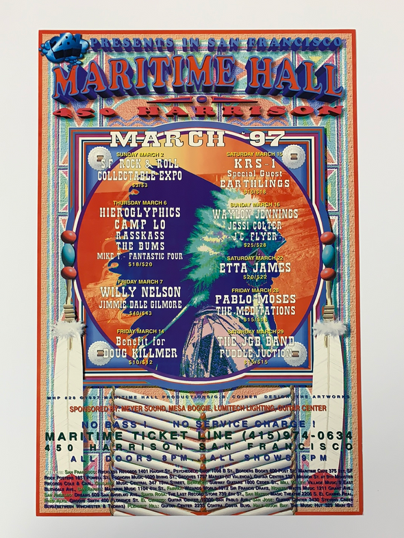 MHP 28 Willie Nelson - 1997 poster Maritime Hall San Fran 1st