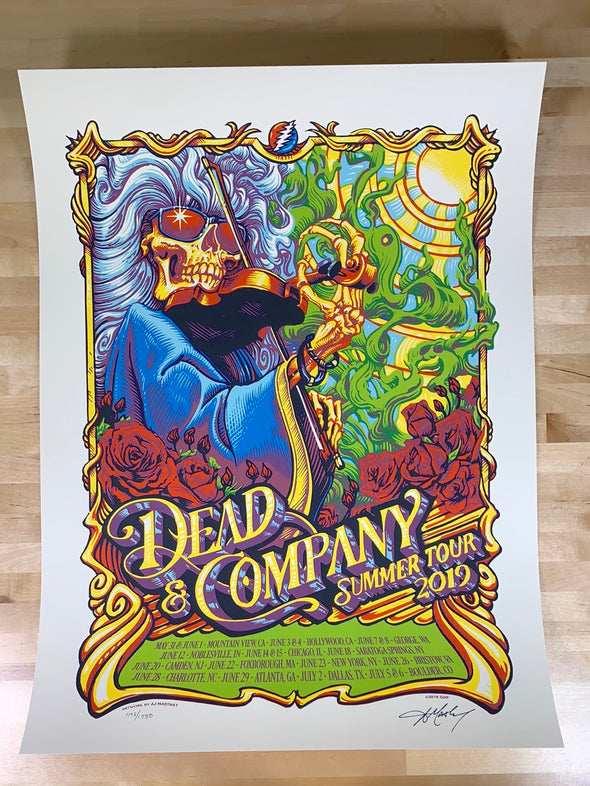Dead & Company - 2019 AJ Masthay poster Summer Tour 1550