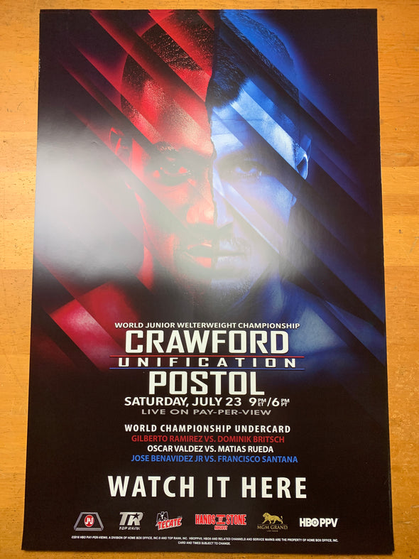 Crawford vs. Postol - poster print Boxing