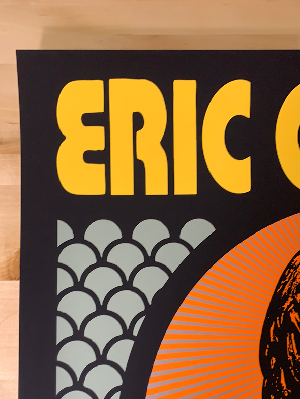 Eric Clapton - 2019 Scrojo poster USA Tour Vegas, Phoenix, San Fran