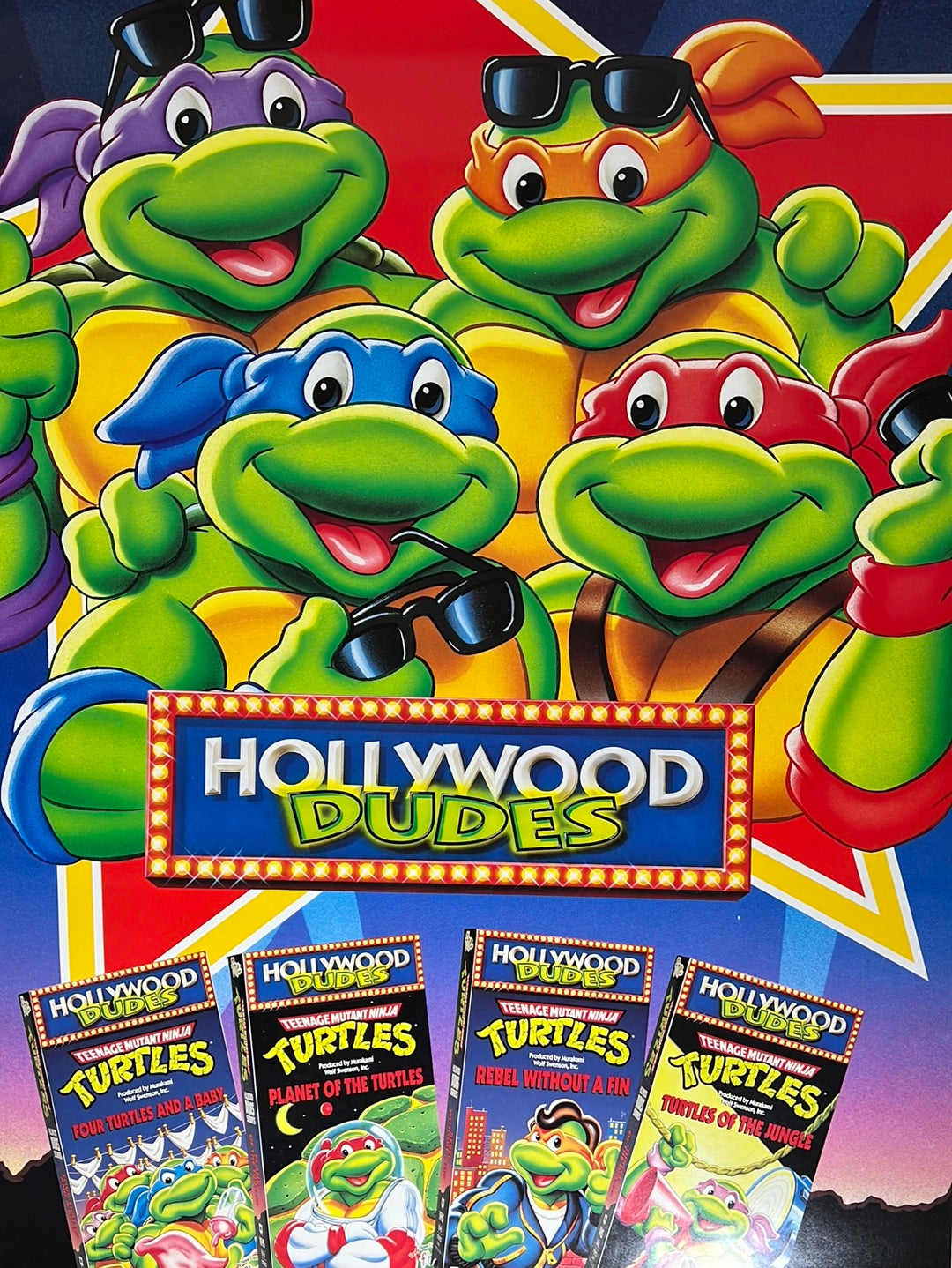 Ninja Turtles 1990 Movie Japanese Poster Lightweight Hoodie for