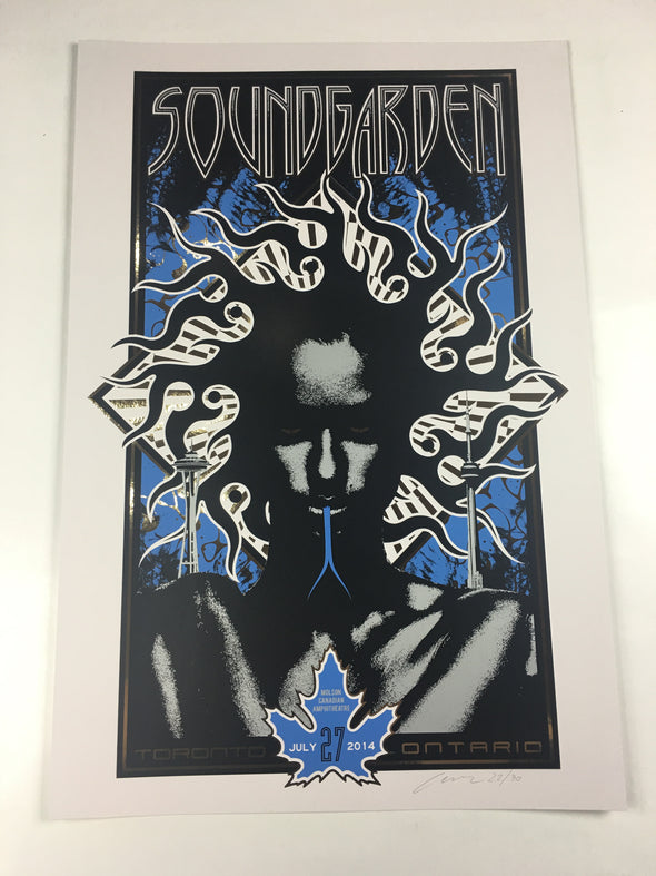 Soundgarden - 2014 Adam Pobiak Toronto poster Molson Amphitheatre BLUE