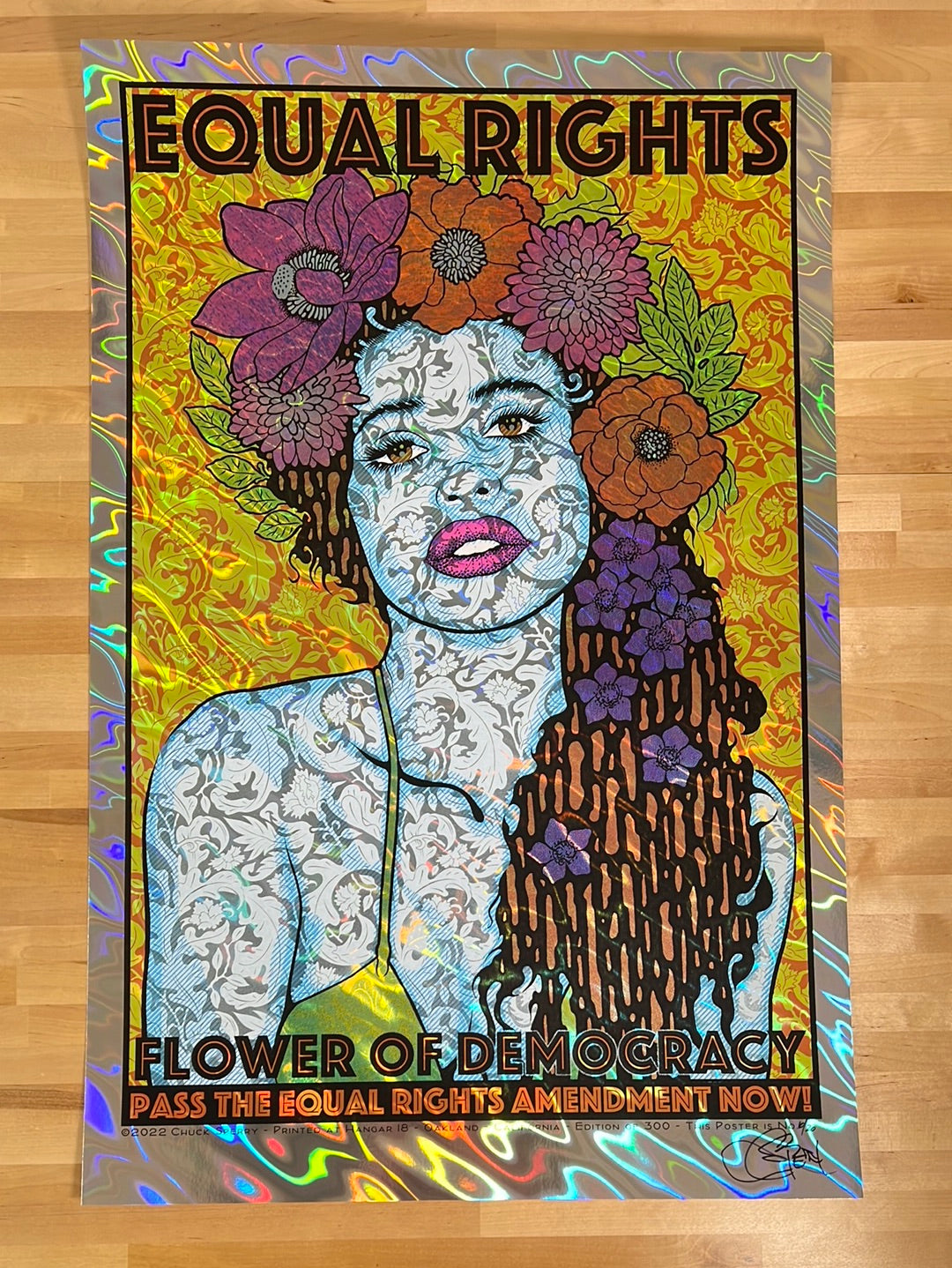 Consumer Rights Flower Design Equal Rights, Flower of Democracy - 2022 Chuck Sperry poster art print ...