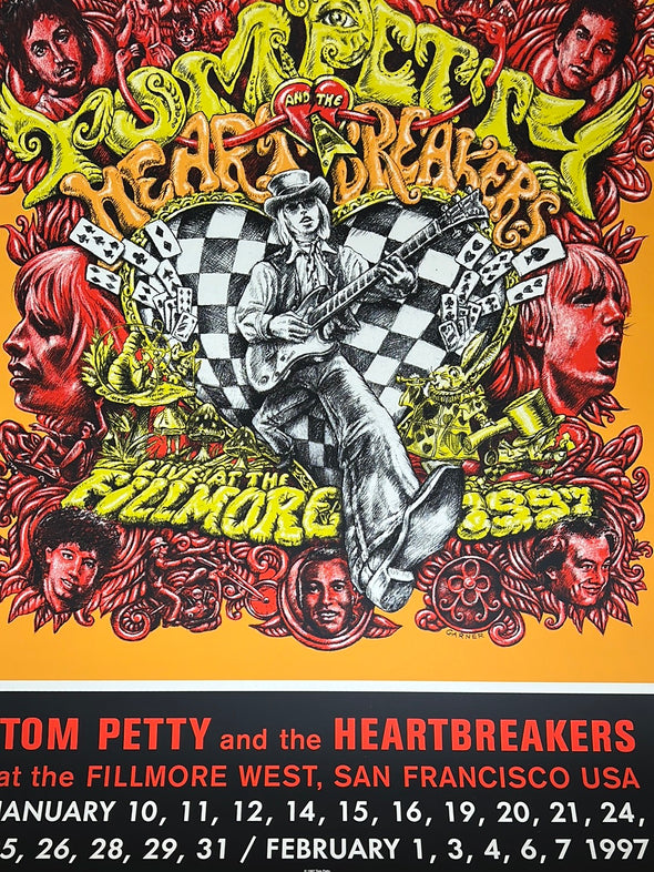 Tom Petty - 1997 Tom Garner poster Fillmore San Francisco, CA 2022 release #'d