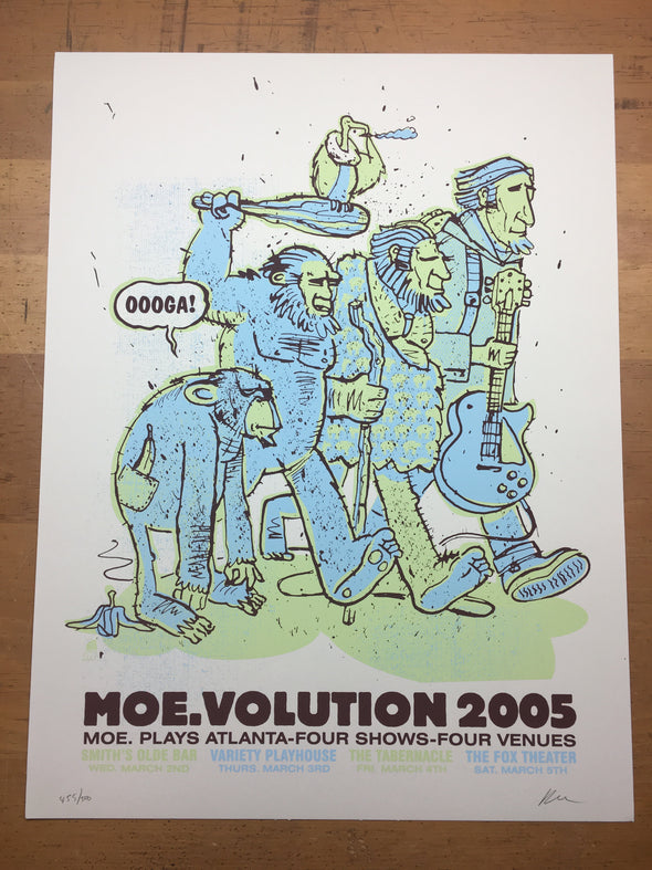 moe. - 2005 Methane Studios poster Atlanta, GA volution