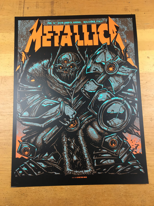 Metallica - 2018 Munk One Poster Bologna, IT Unipol Arena 2/14