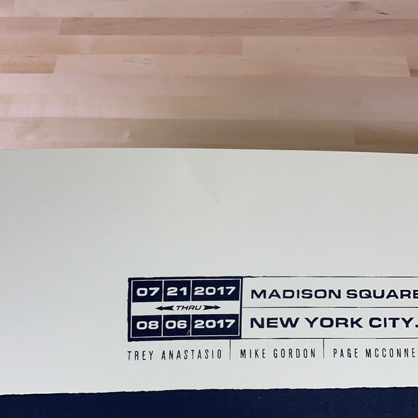 Phish - 2017 Ken Taylor poster New York City Madison Square Garden
