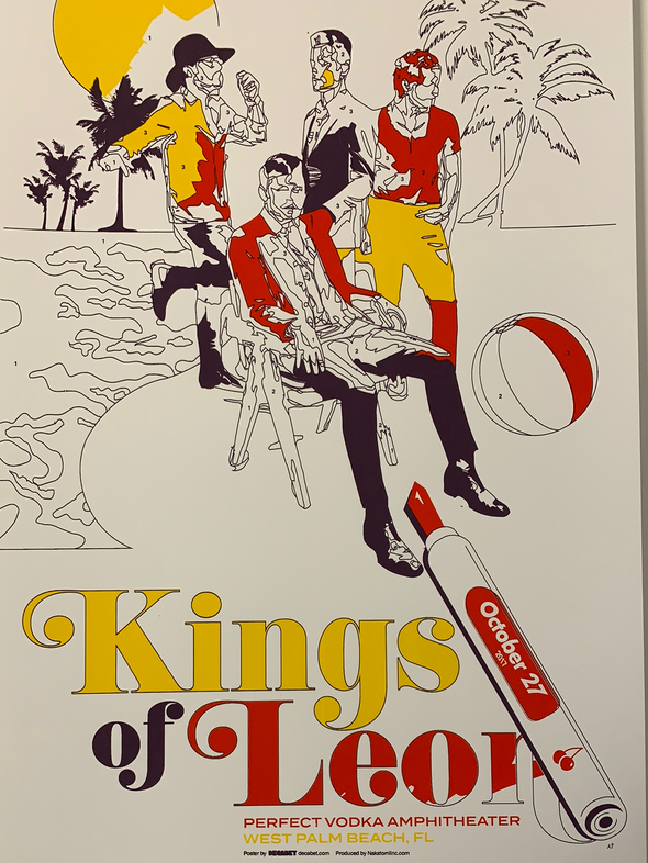 Kings of Leon - 2017 Jason Malmberg poster West Palm Beach, FL